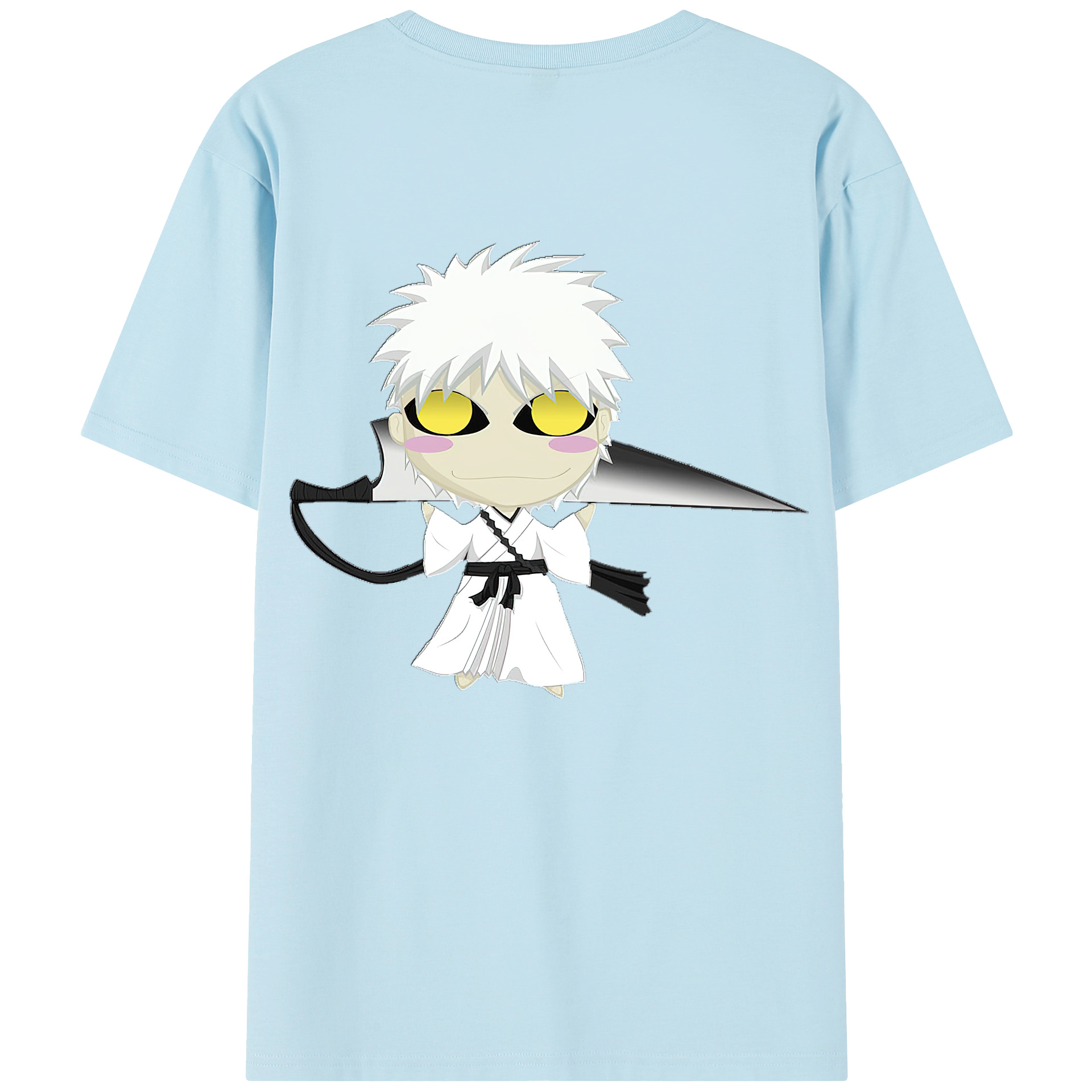 （画像用） ブリーチ 黒崎一護（くろさき いちご）BLEACH Kurosaki Ichigo 綿100％半袖Tシャツ（背面プリント）